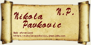 Nikola Pavković vizit kartica